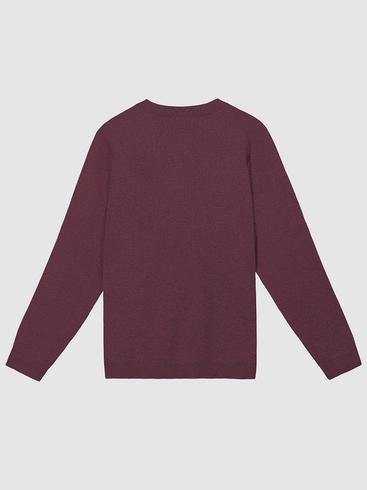 LEAVE ME ALONE (maroon ripple design) knitwear classic crewneck product image (2)