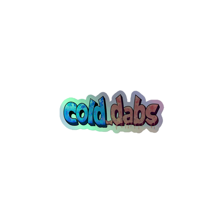 "cold_dabs" holographic sticker product image (1)