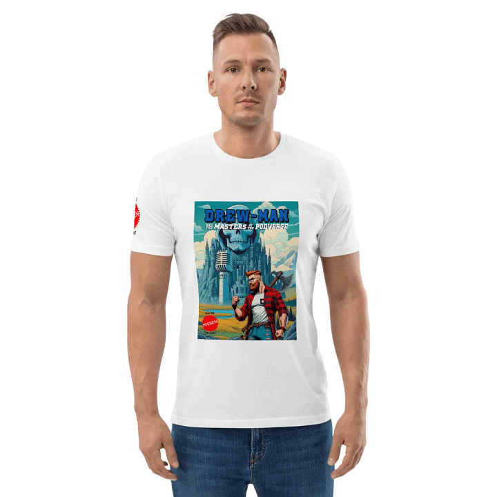 DREW-MAN and the Masters of the Podverse - Organic Cotton Short Sleeve T-Shirt product image (2)