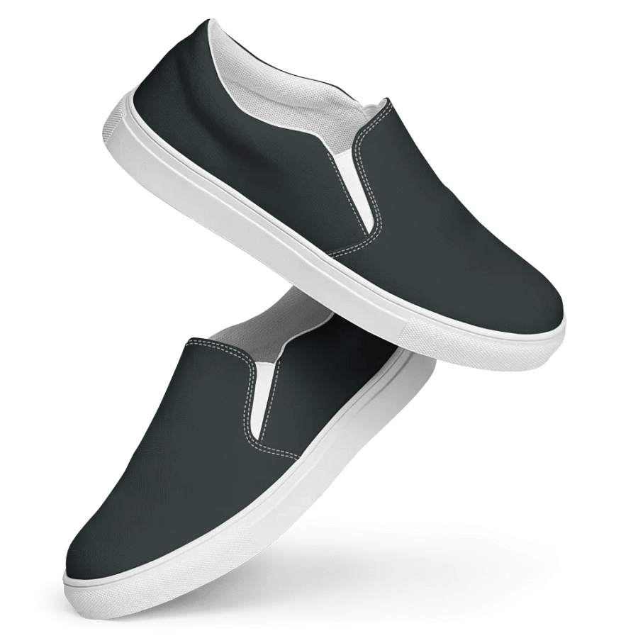 Women's Slip-On Canvas Shoes - Charcoal Gray product image (1)