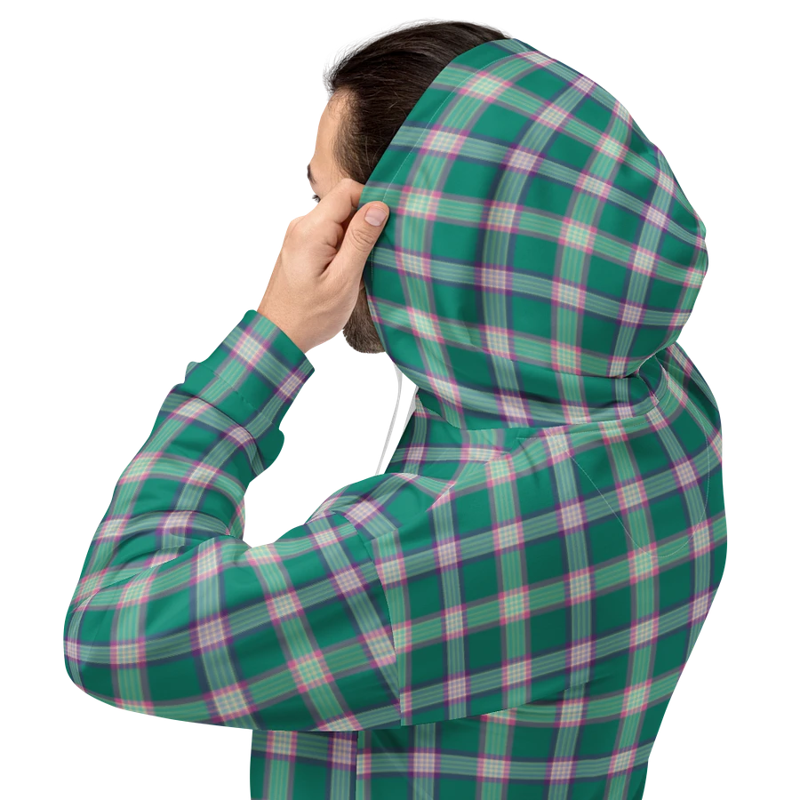 Emerald Green and Purple Plaid Hoodie product image (8)