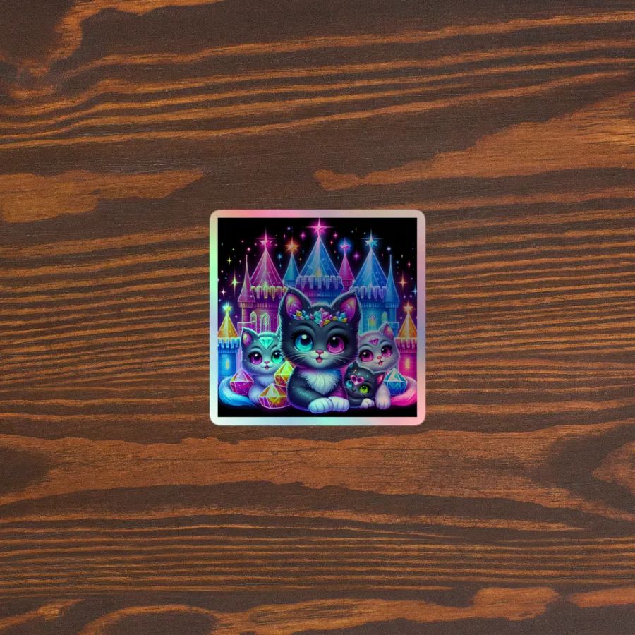 Magical Cat Castle Holographic Sticker Set product image (3)