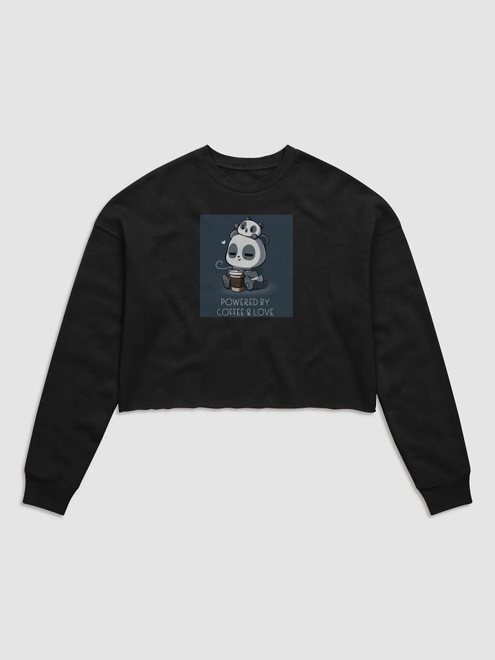 Caffeine Love Panda Crop Sweatshirt product image (2)