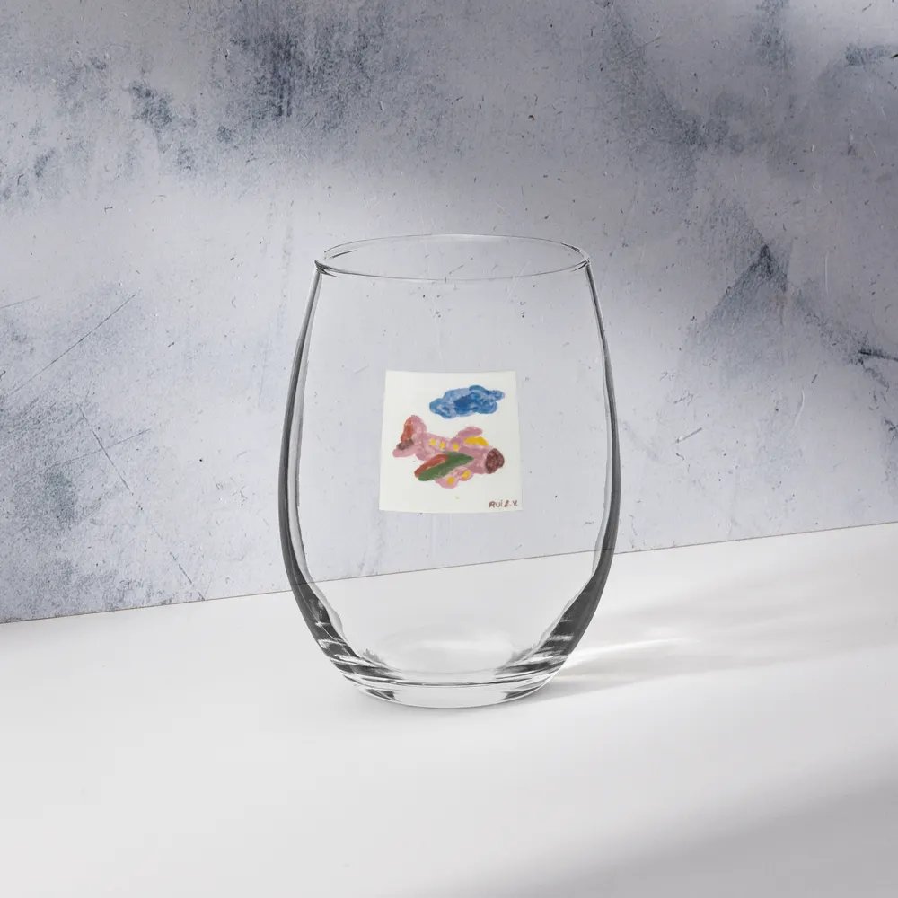 Kid Airplane (Stemless Wine Glass) product image (1)