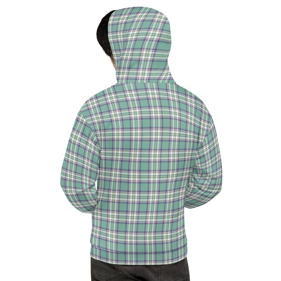 Light Green, Purple, and Yellow Plaid Hoodie product image (9)