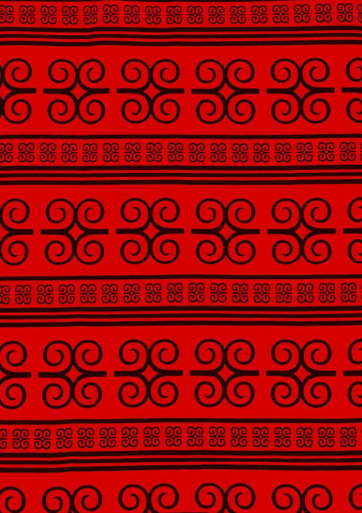 Scampolo Tessuto Wax Print - Design Simboli Tradizionali - 68 cm x 114 cm - cod.565/B product image (1)