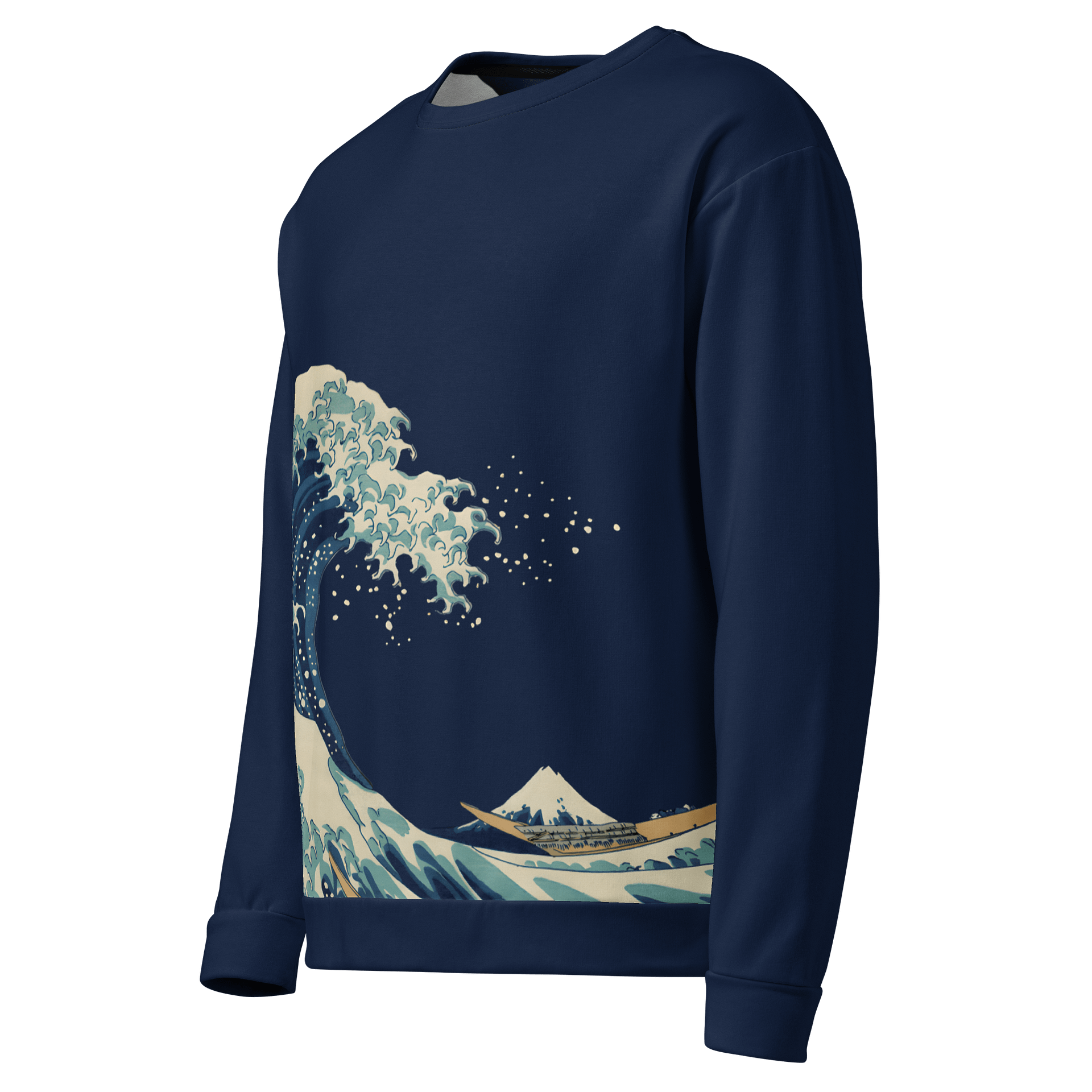 Under the Wave All-Over Print Recycled Unisex Sweatshirt product image (3)