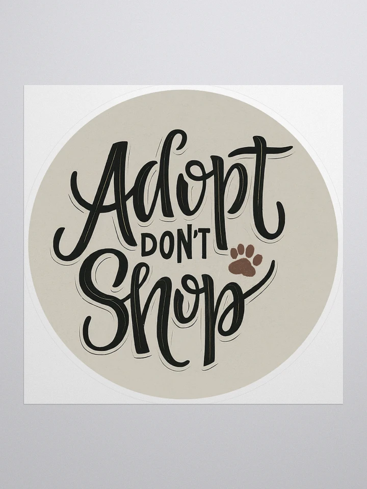 Adopt Don't Shop - Vintage Round Kiss Cut Stickers product image (1)