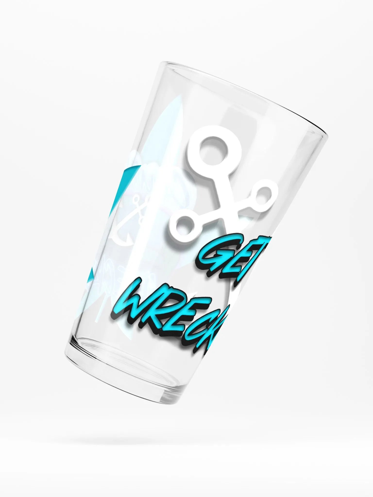 Glass Blue w/ Leaf & Anchor product image (5)
