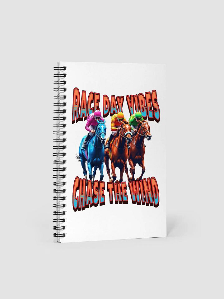 Race Day Vibes Chase The Wind Horse Racing Spiral Notebook product image (2)