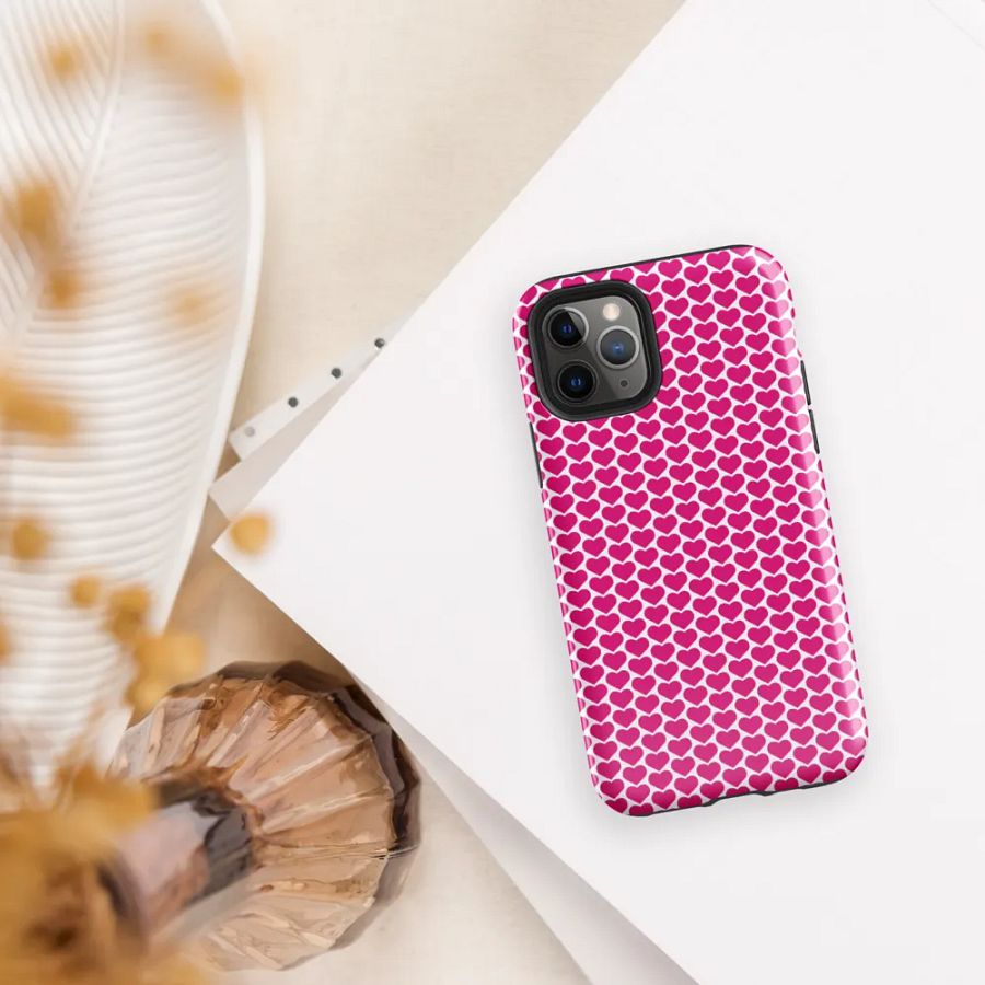 Tough Case for iPhone® (pink heart) product image (56)