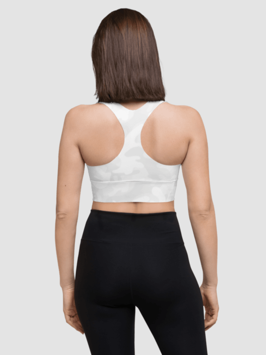 Longline Sports Bra - White Camo product image (4)