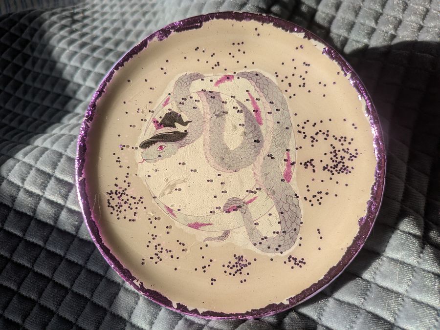 Celestial Snake Gold Leafed Ceramic Trinket Dish product image (2)