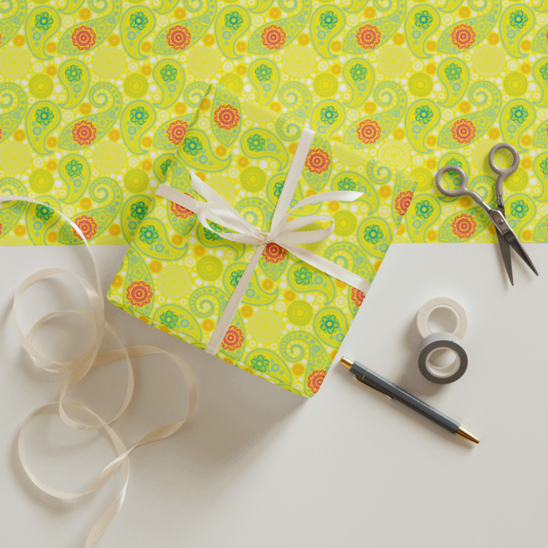Pink and Yellow Abstract | Wrapping Paper Set product image (5)