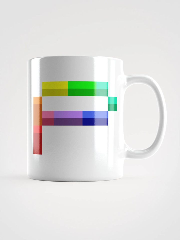 Pix Stitch Pride 'P' White Glossy Mug product image (2)