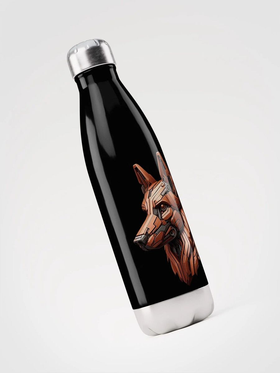 Stainless Steel Water Bottle with German Shepherd Iron Dog Robot Design product image (3)