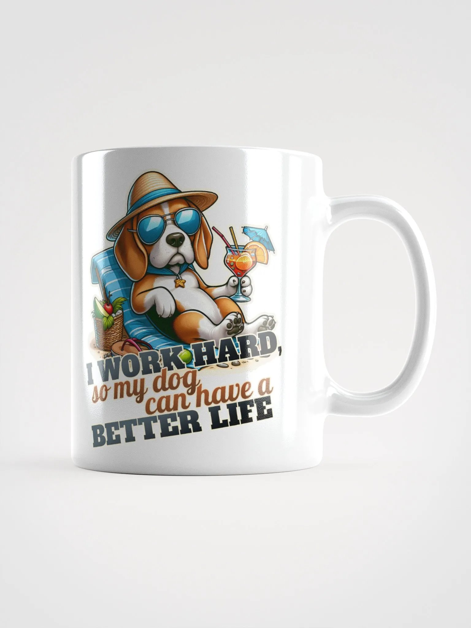 Work Hard - Beagle Beach - Mug product image (3)