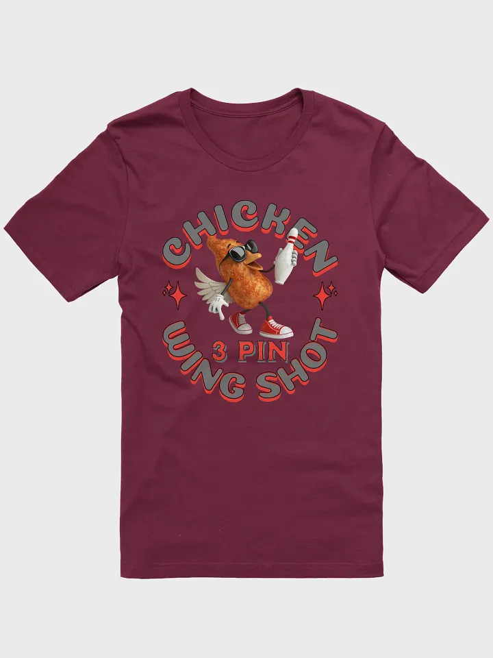 Chicken Wing Shot 3 Pin Bowling Funky T-Shirt product image (4)