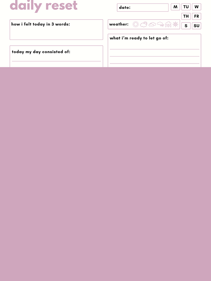 Root & Ritu Daily Planner Pack | 3 Printable Planning Pages for Wellness, Manifestation & Reflection product image (2)