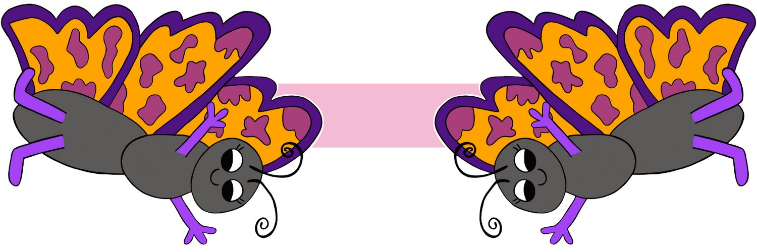 Cute Cartoon Orange Purple Butterfly Magnetic Laminated Bookmark for Insect Lovers product image (2)