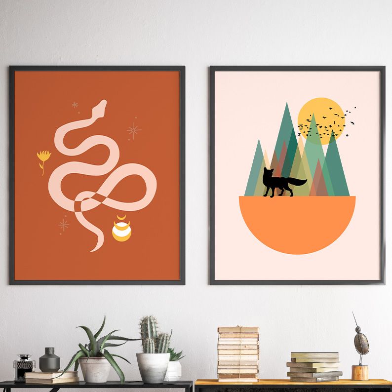 Girl with Birds BOHO Gallery Wall Set of 8 DIGITAL Prints product image (7)