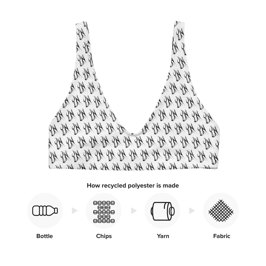 YN Checker Print Recycled Bikini Top product image (11)