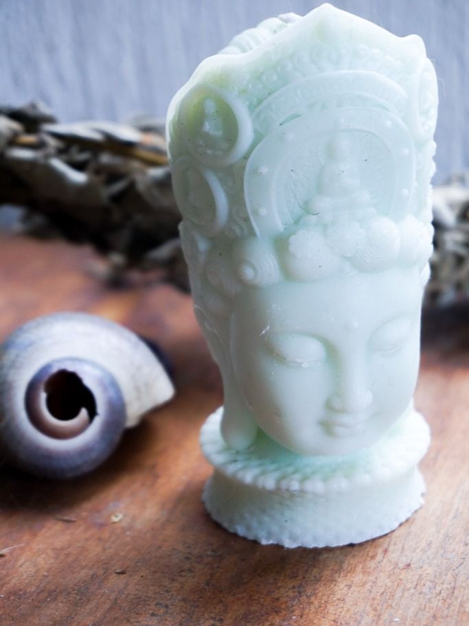 Meditationskerze – Buddha-Kopf product image (1)