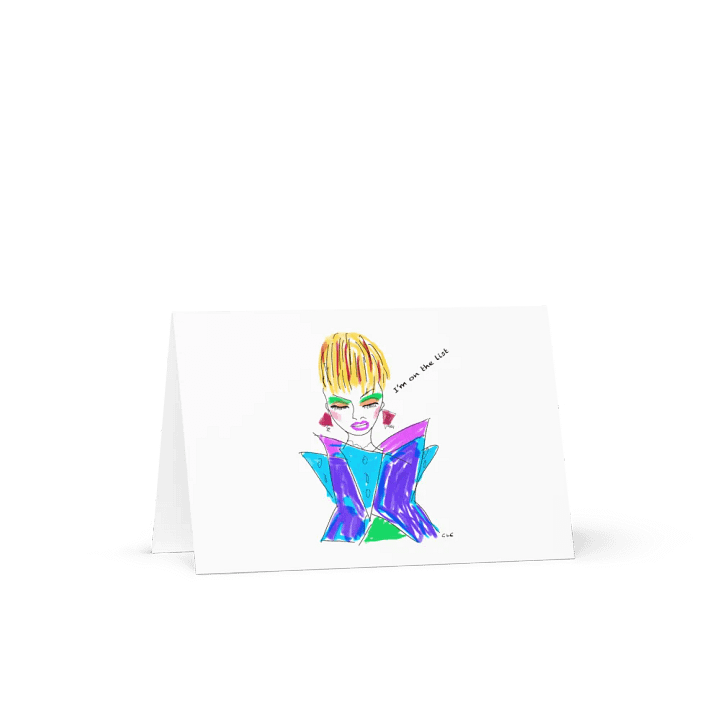 On The List Greeting Card product image (1)