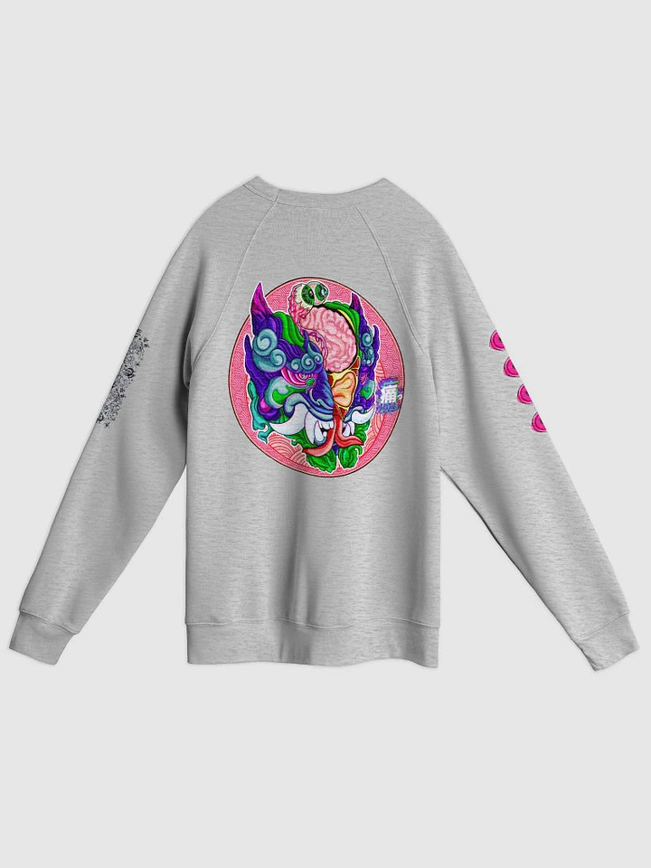 Yokai Migraine: Bella Unisex Sponge Fleece Raglan Sweatshirt product image (7)