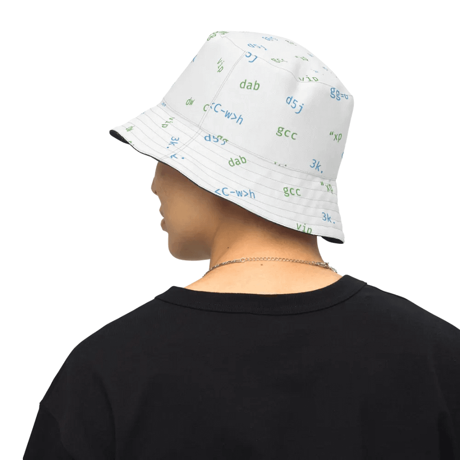Reversible Vim motions bucket hat product image (6)