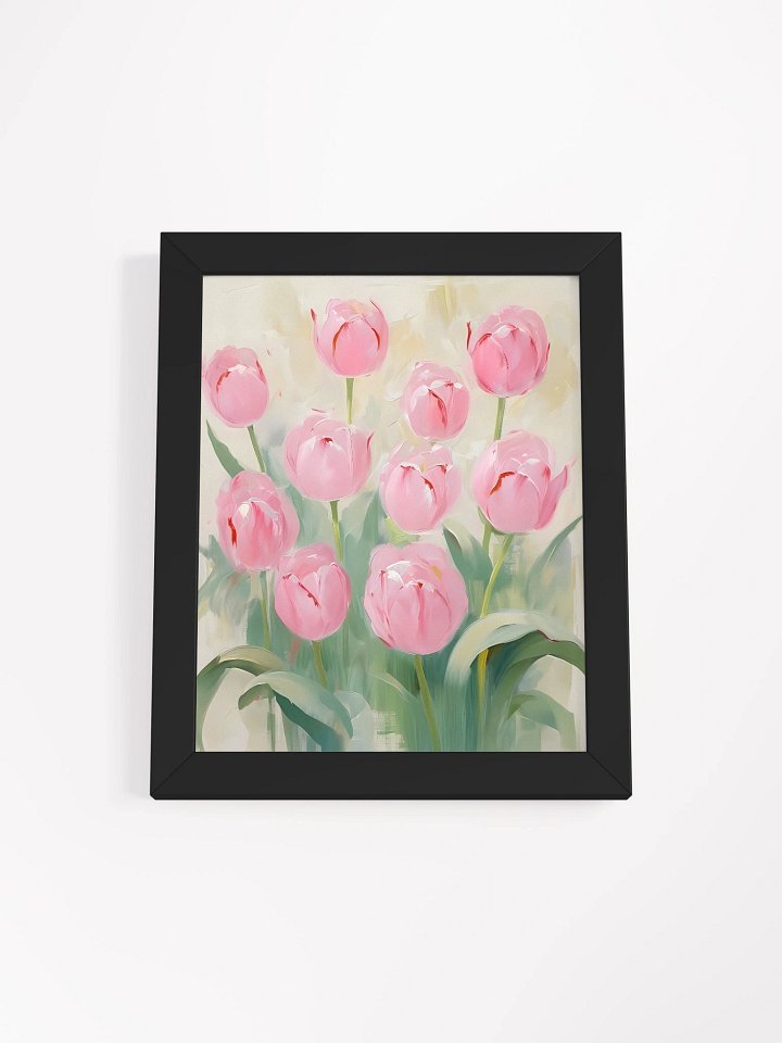 Impressionistic Pink Tulips Framed Poster product image (2)