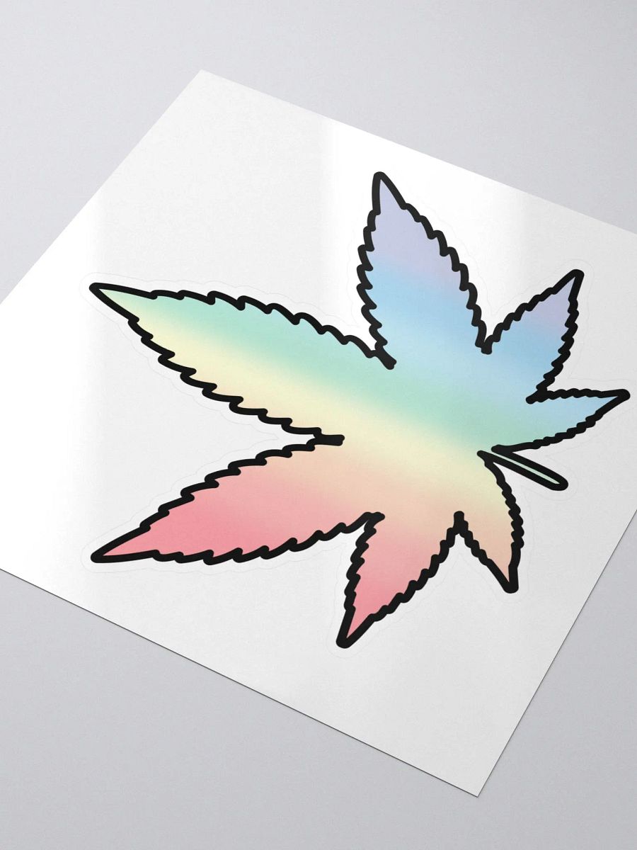 Pastel Rainbow Weed Leaf Sticker product image (3)