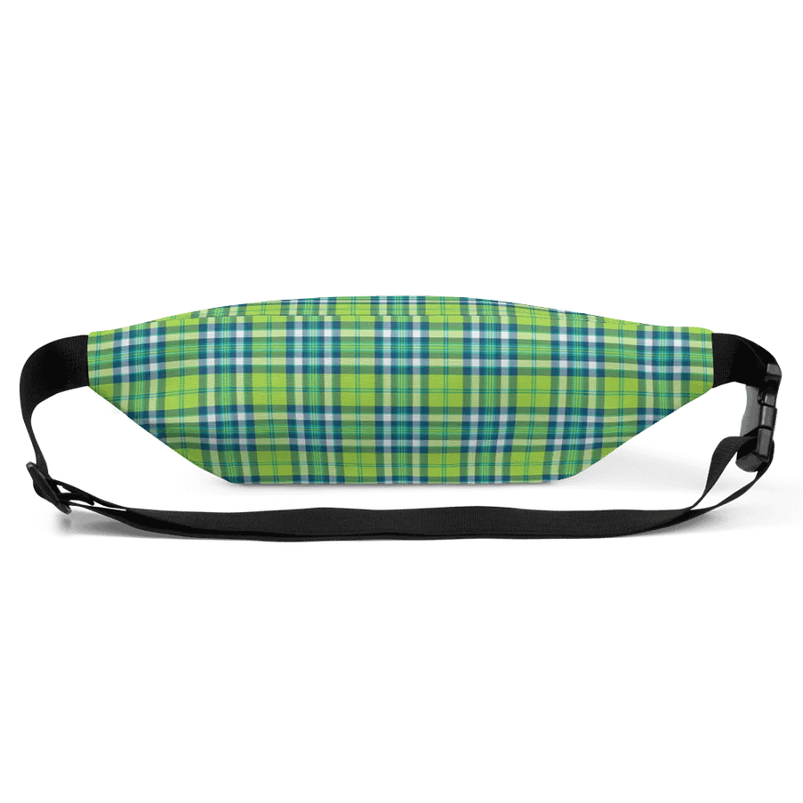 Lime Green and Turquoise Plaid Fanny Pack product image (4)