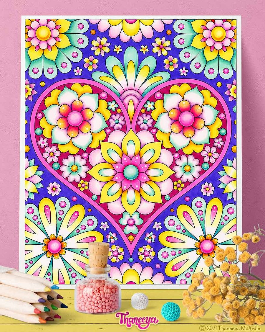 Heart Coloring Pages product image (12)