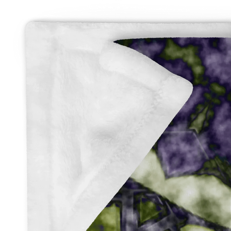 Bohemian 6 Pointed Madala Green and Purple/ Throw Blanket by Allcolor product image (2)