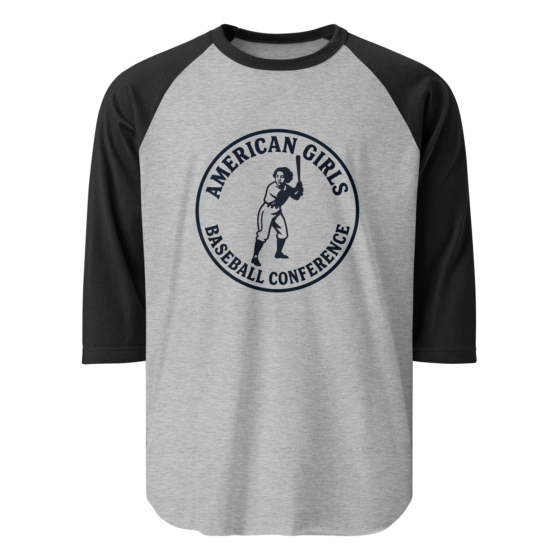 AGBC Legacy Collection Tultex Fine Jersey Raglan Tee Heather Grey/Black product image (1)