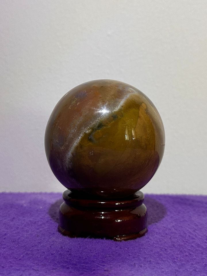 Red Ocean Jasper Sphere product image (1)