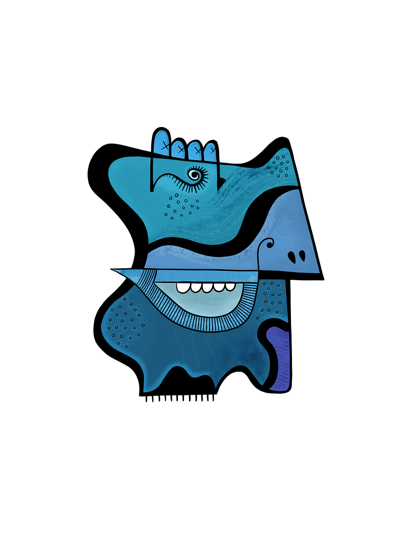 Blue Face Phone Wallpaper