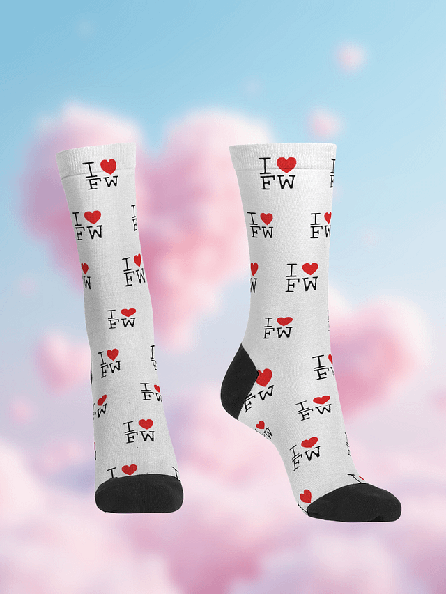 I ❤️ Fourthwall Pattern Sock product image (2)
