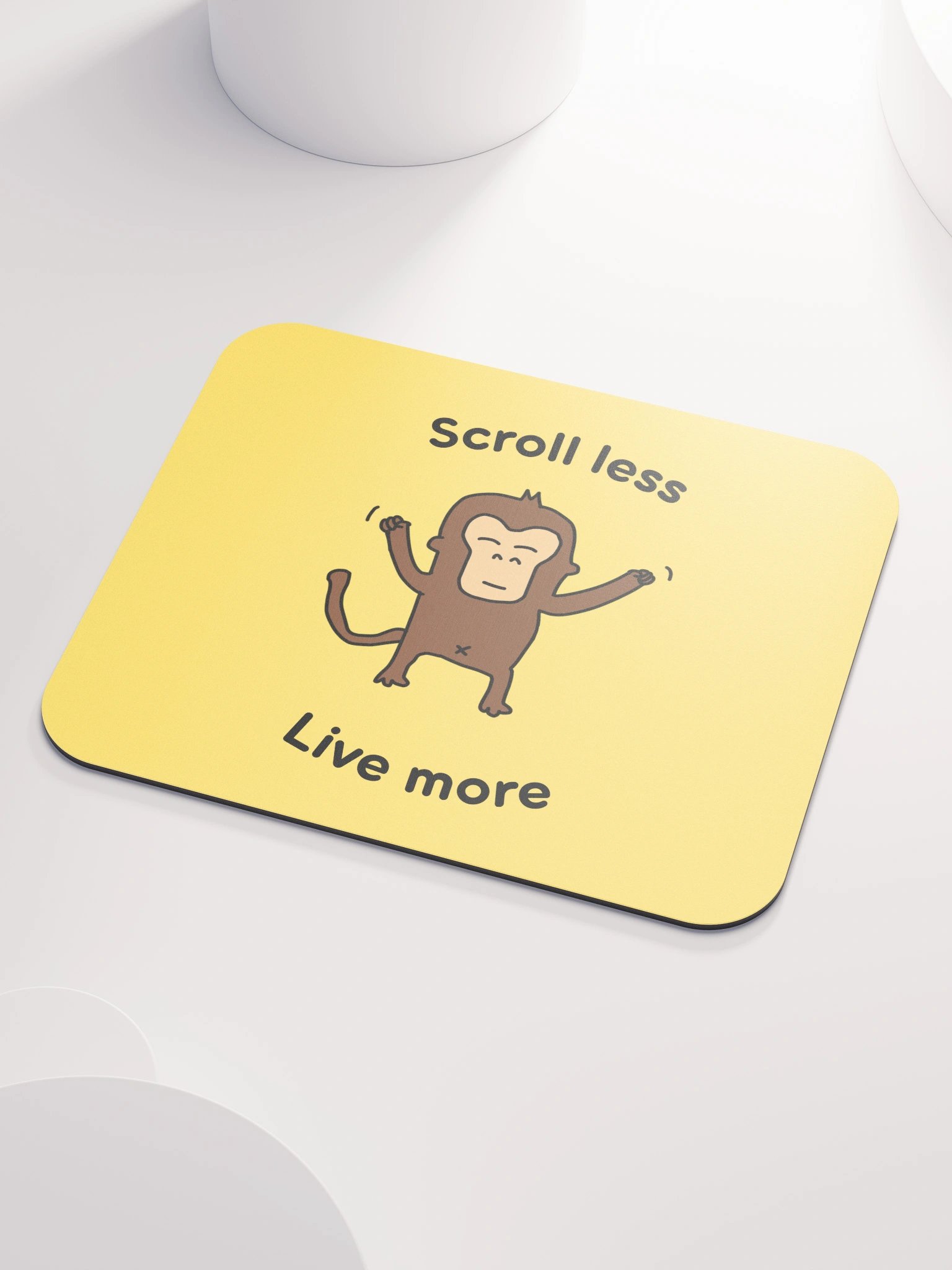 "Scroll Less, Live More" Mouse Pad product image (4)