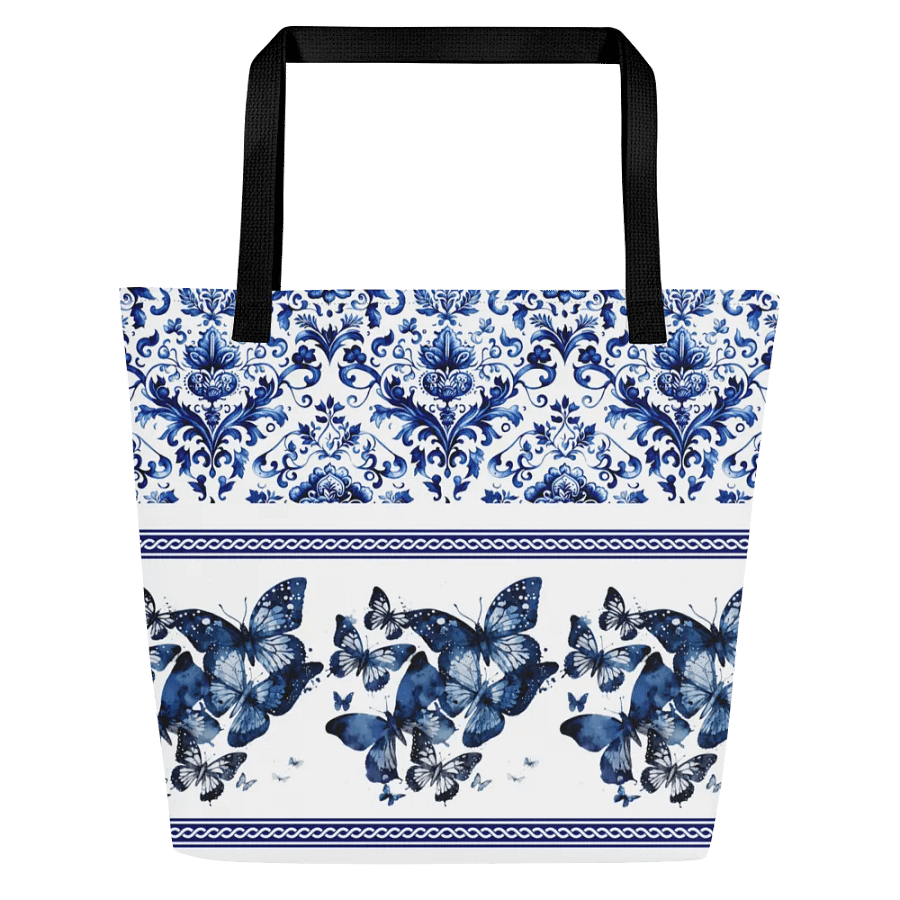 Vintage Blue Floral Bag with Butterflies product image (2)