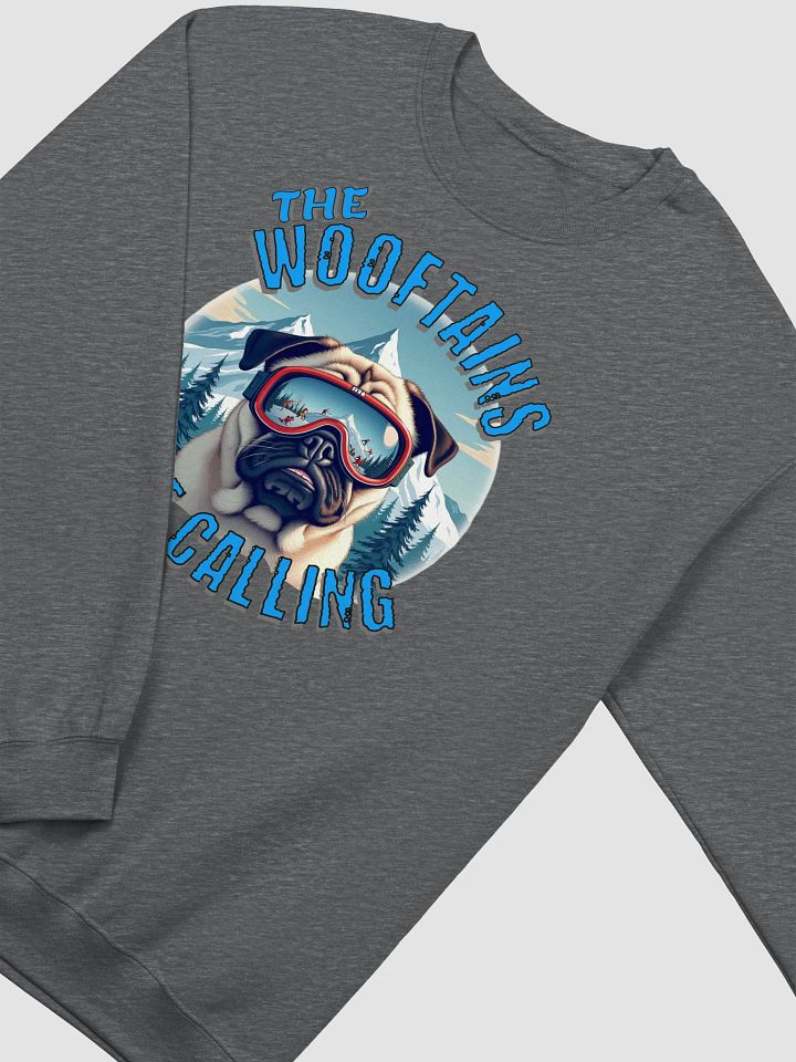 The Wooftains Are Calling Dog Pug Skiing Adventure Crewneck Sweatshirt product image (8)