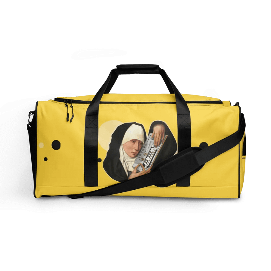 Mater Dolorosa meets Roland TB 303 by Frank Fonik, Techno EDM Duffle Bag product image (6)
