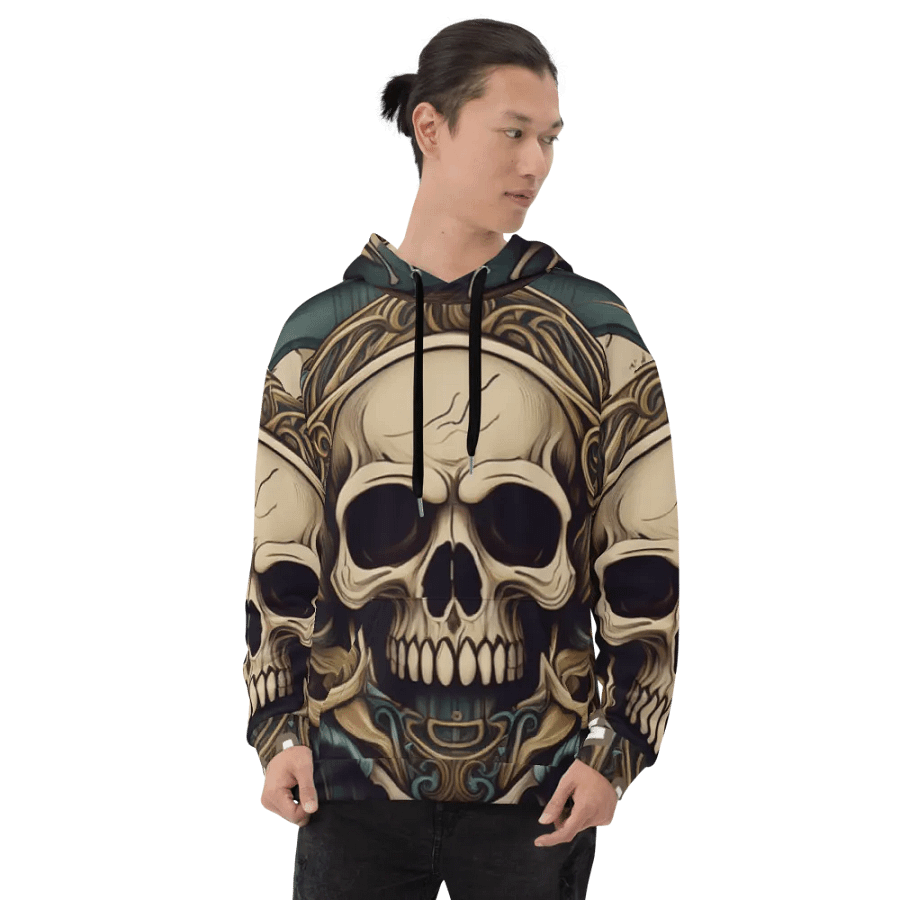 Gothic Melting Skulls Unisex Hoodie product image (5)