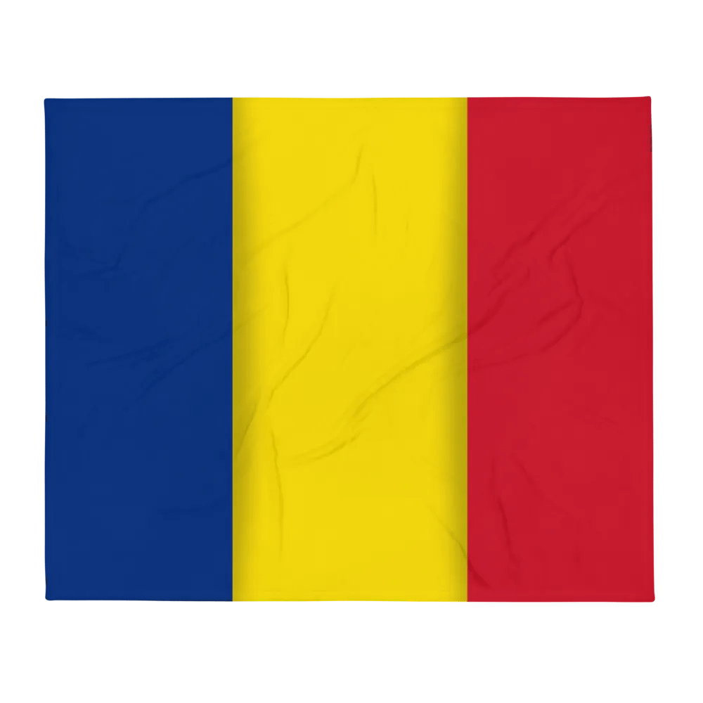 Blue Yellow Red Flag Colored Throw Blanket product image (2)