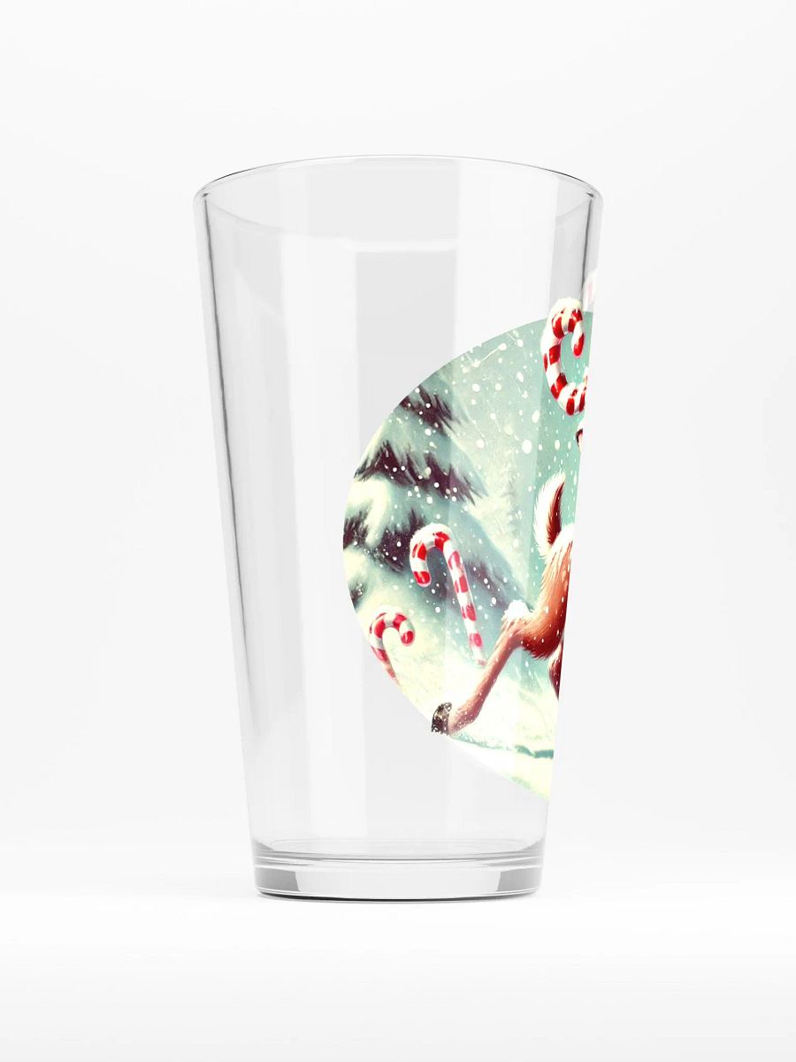 Christmas Candycane Reindeer 16 oz Glass product image (2)