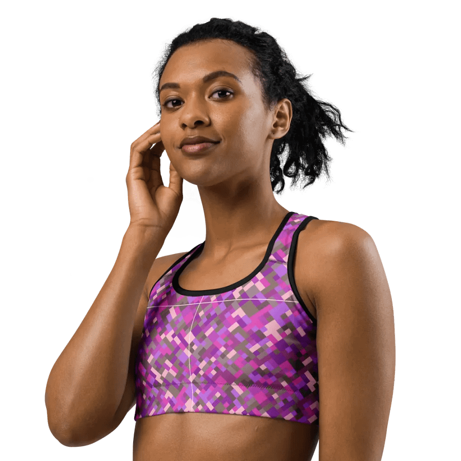 Colorful Mosaic Pattern Sports Bra - v5 product image (6)