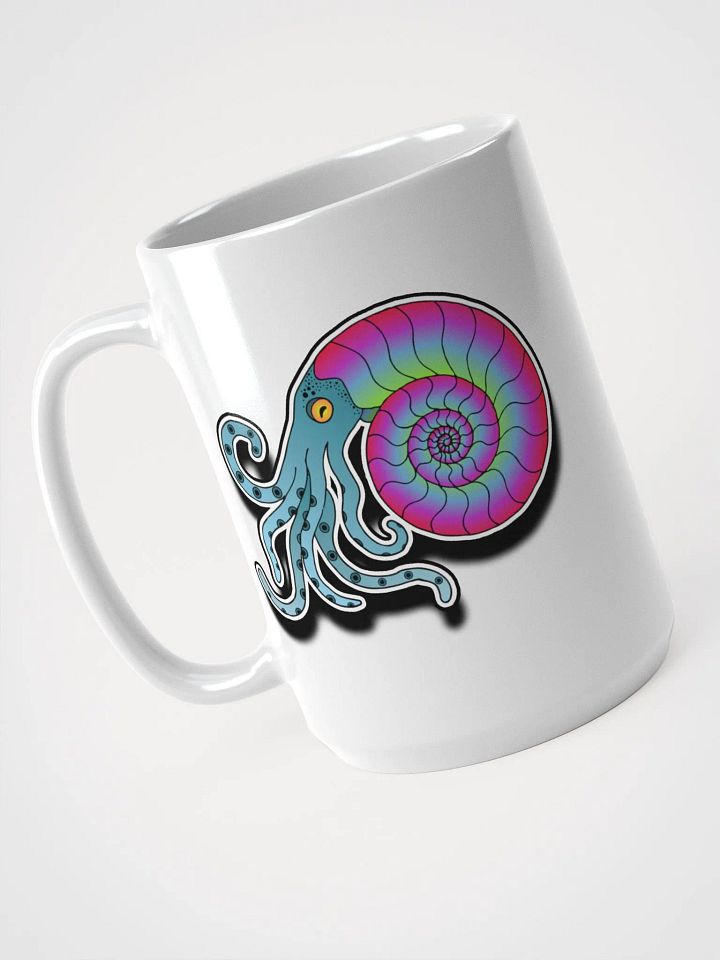 Ammonite Adventure Mug in Glossy White product image (1)