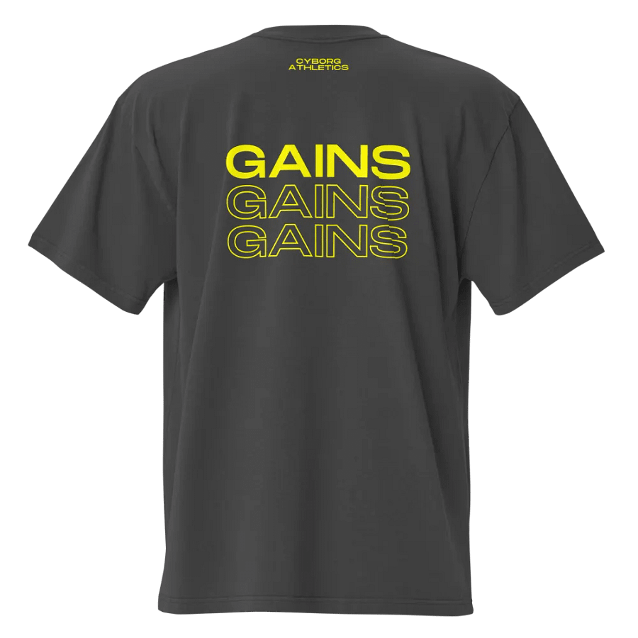 "Gains" Oversized Faded T-Shirt product image (5)