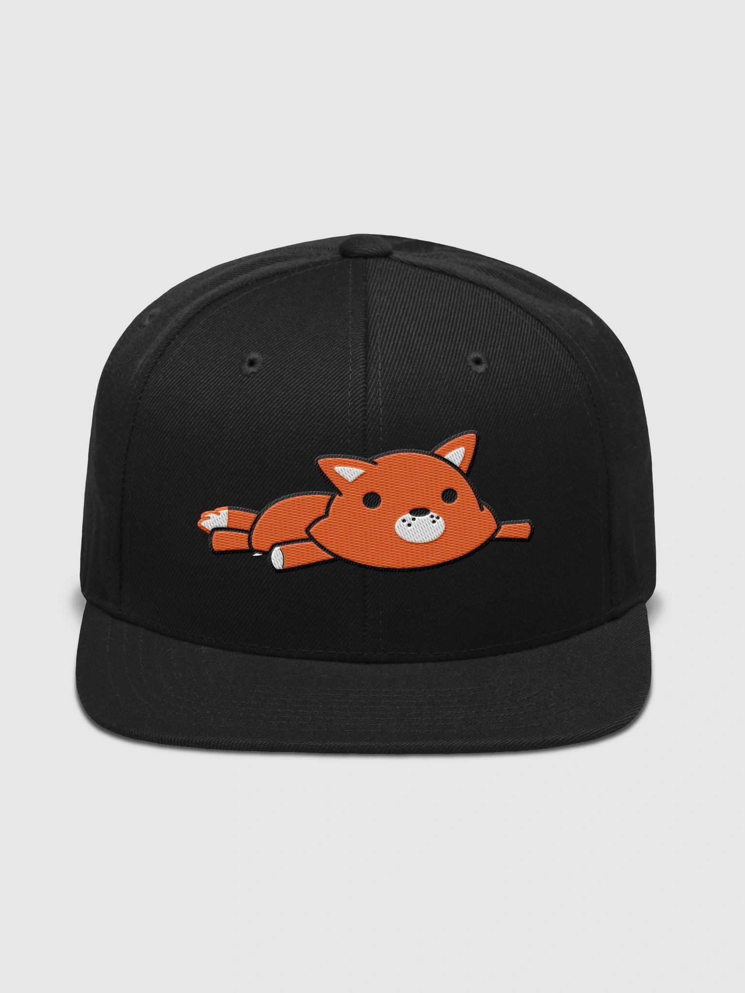 Fox Plush Snapback Cap (Black Outline) product image (1)